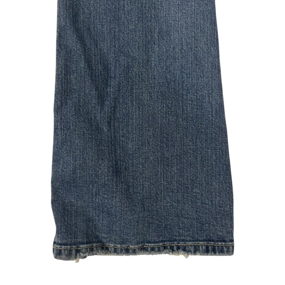 Silver Jeans Dark Wash Blue Cotton Denim Flare Leg Jeans Distressed size 31/33 - Picture 5 of 14